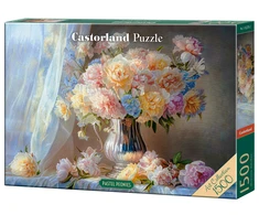 Castorland Dėlionė 1500 vnt. - Pasteliniai bijūnai