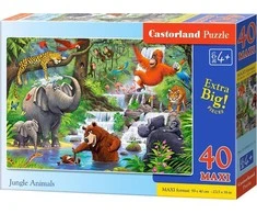 Castorland Dėlionė 40 vnt. - Džiunglių gyvūnai