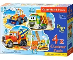 Castorland Dėlionė 55 vnt. - Statybinės transporto priemonės