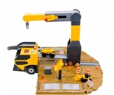 Funrise Toys CAT Zest statybinis automobilinis kranas + bėgių šviesų/garso sistema 83333 /2