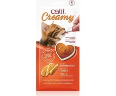 Catit - kreminis aukščiausios kokybės skanėstas katėms - su vištiena - 4 x 10 g