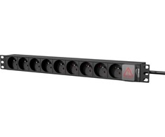 Spausdintuvas Ilgiklis Caymon PSR109FS/B 19" 9 lizdai 2,5 m su jungikliu
