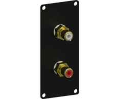 Caymon CAYMON CASY131/B CASY skydelis su 2 moteriškomis stereo RCA jungtimis, 1 modulis, juoda versija