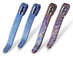 Cedrus CIVIVI Titanium Clips 4 vnt. 50/55 mm Flamed mėlyna/violetinė