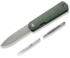 Cedrus Nóż składany Civivi Sendy Žalias Canvas Micarta, Gray Stonewashed Nitro-V by Ben Petersen (C21004A-1)