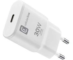 Cellular Line „Cellularline“ USB-C GaN kelioninis įkroviklis 30 W, baltas