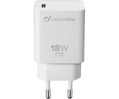 Cellular Line Įkroviklis jungiama į tinklą Cellularline su portem USB-C 18 W do szybszego ładowania modeli iPhone 8 lub nowszych su portem USB-C do Lightning