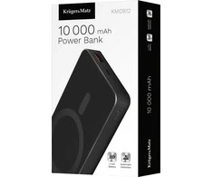 POWER BANK indukcinis Kruger &amp; Matz 10000 mAh Mag Safe juodas