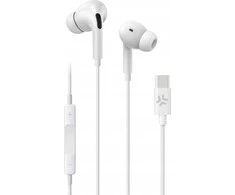Celly UP1200 stereo ausinės, į ausis, USB-C, baltos