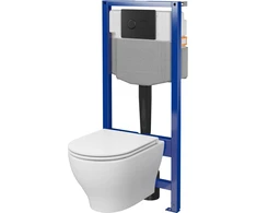 Cersanit C814 System 50 Pneu MZ128 Dur Wo Łw Mygtukas Juodas Matinis (SZWZ1010410001)