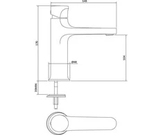 Cersanit BATE.UMY.SZTOR.IN.1 HANDLES.ZŁO.+ HANDLES.Z