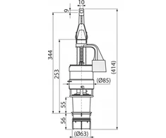 Cersanit nuleidimo mechanizmas skirtas TECH LINE OPTI potinkiniams WC rėmams