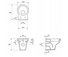 WC dangtis Cersanit Nano Comfort (CSSD1003230961)