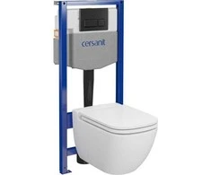 Cersanit WC komplektas S701-772 su rėmu ir juodu kilimėliu