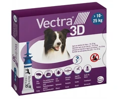 CEVA Vectra 3D (10-25kg) - anti-parasite drops for dogs - 3 x 2,5ml