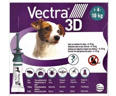 CEVA Vectra 3D (4-10kg) - anti-parasite drops for dogs - 3 x 1ml