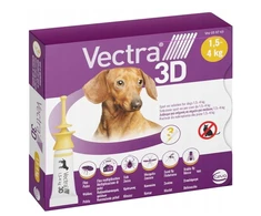 CEVA Vectra 3D (1,5-4kg) - anti-parasite drops for dogs - 3 x 0,8ml