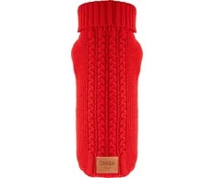 Chaba CHABA megztinis SU GOLF `XXL` 40cm RAUDONAS