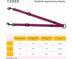 Chaba CHABA REGULIUOJAMAS DVIpusis S 1,0/32-55cm BURGUNDY