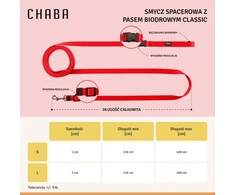 Chaba ĖJIMO PAVADĖLIS SU KLUBO DIRŽU 10 mm/4 m RAUDONAS
