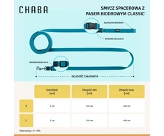 Chaba ĖJIMO PAVADĖLIS SU KLUBO DIRŽU 10 mm/4 m, tamsiai mėlynas