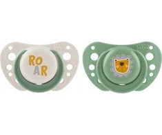 Chicco 171514 PF AIR SILIKONINIS RAŠTAS 2-6M 2Vnt., ŽALIA