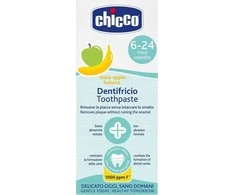 CHICCO 00012098000000 Fluoro dantų pasta + šepetėlis + dėklas Indigo rinkinys 6-36 m