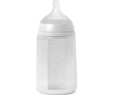 Chicco 308073-SILIKONINIS BUTELIS 240 ML/SX PRO VIDUTINIO SRAUTO/SKAIDRUS/NAUJAS, VISIŠKAI IŠ SILIKONINIO