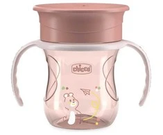 Chicco Puodelis 360` savarankiško gėrimo mokymuisi, 200 ml persikų