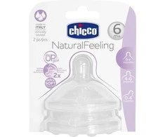 CHICCO NATURAL FEELING Silikoonist lutt, 6-12m