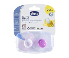 CHICCO PHYSIO MICRO Silikoonist lutt, 0-2m (Roosa)