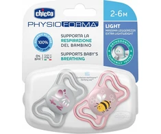 Chicco Čiulptukas nusiraminimui PhysioForma Light rožinė 2-6m