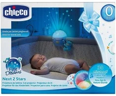CHICCO 00007647200000 Next2Stars lovelės projektorius mėlynas