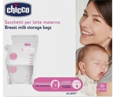 CHICCO 00002257300000 Pieno laikymo maišeliai 30 vnt.