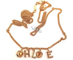Chloe, Chloe, Base Metal Necklace, Gold, For Women