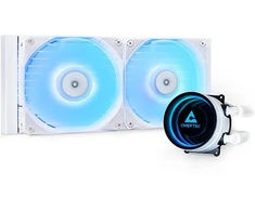 Chieftec ICEBERG 240-RGB-W Kompiuterio dėklas All-in-one liquid cooler 12 cm Baltas