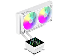 Gamemax CPU Liquid Cooler | GLACIER 240 LCD WH | Baltas
