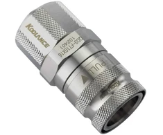 Koolance QD3 Quick Disconnect straight female to 16/10mm – no-spill, sidabrinis