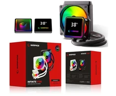CPU aušintuvas RAMPAGE INFINITE V120 Baltas ARGB INTEL LGA1700/AMD AM5 120mm Liquid Cooler