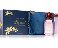 Prabangus „Naturals“ kvepalų rinkinys „Chopard“: „Happy Felicia Roses“ kvepalai moterims, 100 ml + „Happy Felicia Roses“ kvepalai moterims, 10 ml + „Chopard“ sintetinės odos tekstilinis krepšys moterims, 2,4 x 9 x 6,2 cm