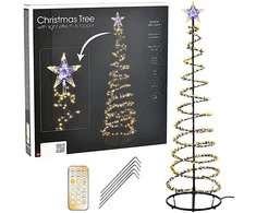 KOOPMAN Christmas decoration Choinka dekoracyjna 640LED WATERFALL180CM Juodas