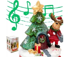 Christmas Decoration Kalėdinė muzikinė elnio dekoracija
