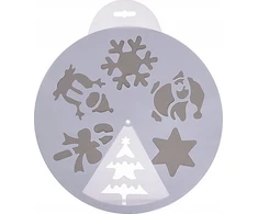 Christmas Decoration Šablonas dirbtiniam sniegui 30 cm, 6 raštai