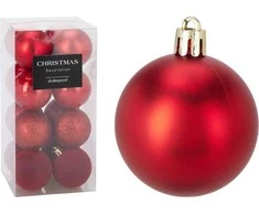 Mondex Christmas Gifts 16 BAMBLIŲ RINKINYS 5cm RAUDONAS
