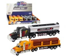 Lean Toys Sunkvežimis su priekaba 1:36 su šviesomis ir garsais