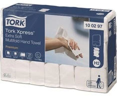 Lapelinis rankšluostinis popierius Tork Premium Extra Soft H2, 2 sl., 100 lap., 34x21,2cm, P,21vnt