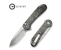 CIVIVI Button Lock Elementum II Damast CF peilis