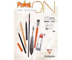 Clairefontaine dažų blokas, A5, 40 lapų, 250 g/m² / 4 lapai
