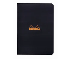 Clairefontaine Rhodia Kladdehæfte A5 linieret - sort omslag - 80gram 48 sider (Rhodia nr. 119189C)