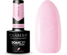 Activeshop Gelinis nagų lakas Claresa Soak Off Kiss Me! Nr.2 rožinis, 5 g
